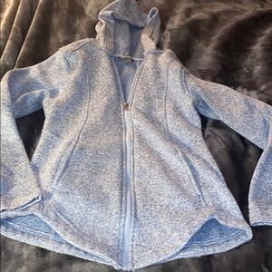 Ladies S Blue Hooded Jacket